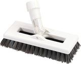 Carlisle 363883103 Plastic Block Swivel Scrub Brush, Polyester Bristles, 1" Bristle Trim, 8" Length x 3-1/2" Width, Black