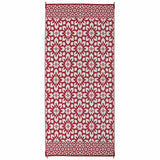 Westerly Premium 6' x 12' Reversible Patio Rug - Red Flower