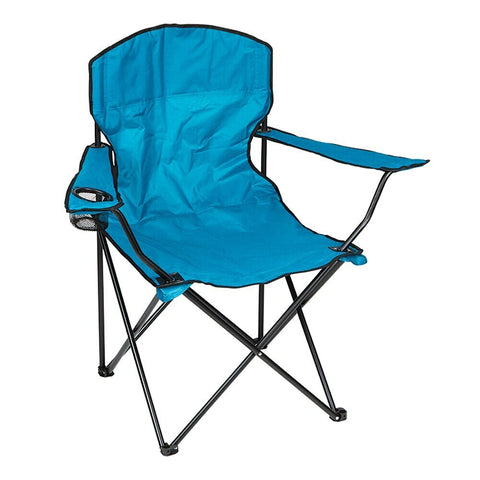 Outdoor Camping Chair, Folding Camping Chair, Steel Frame, Lawn Chair with Arm Rest Cup Holder and Carrying Bag (1)