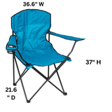 Outdoor Camping Chair, Folding Camping Chair, Steel Frame, Lawn Chair with Arm Rest Cup Holder and Carrying Bag (1)