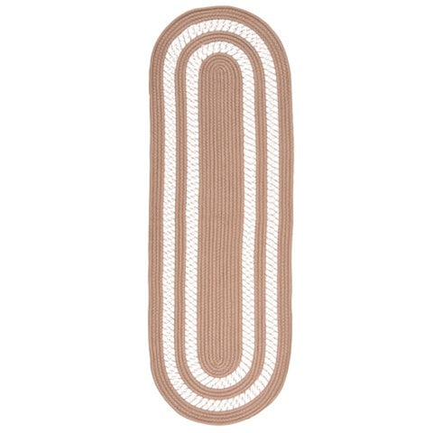 Classic Reversible Braided Accent Rug Runner, 20" x 60" - Tan