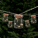 Solar Mason Jar Lights, 20 Jar Pack, 5 LED Lights Per Jar, Fairy Firefly Jar Lids String Lights with Cork Top, Patio Yard Garden Wedding Decoration (Clear)