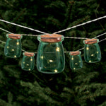 Solar Mason Jar Lights, 20 Jar Pack, 5 LED Lights Per Jar, Fairy Firefly Jar Lids String Lights with Cork Top, Patio Yard Garden Wedding Decoration (Pastel Green)