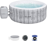 Bestway SaluSpa Fiji 2 to 4 Person Portable Inflatable Round Hot Tub, Energy Efficient Spa w/ 120 Massage Jets, Pump, & Integrated Filter