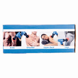 Power Pro Massage Gun, 6 Intensity Levels, 4 Interchangeable Massage Heads, 3900 RPM (Blue)