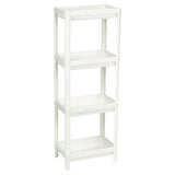 4-Tier Ventilated Shelf, White (14" W x 8.5" D x 40" H)