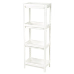 4-Tier Ventilated Shelf, White (14" W x 8.5" D x 40" H)