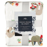 Winter Themed Full/Queen Velvet Plush Blanket, Sloths (2 pack)