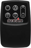Duraflame 3D Black Curved Front, Infrared Electric Fireplace Stove with Remote Control | Black Electric Portable Heater 1500W | DFI-7117-01