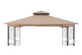 Sunjoy Tan Replacement Gazebo Canopy for 10 x 12 Regency II Patio Gazebo, Easily Update Your Gazebo