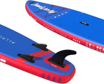 AQUAPLANET 10ft 6" x 15cm PACE Stand Up Paddleboard - Incl: SUP, Hand Air Pump w/ Pressure Gauge, Adjustable Aluminum Floating Paddle, Repair Kit, Rucksack, Coiled Leash & 4 Kayak Seat Ring Fittings