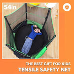 AOKCOS 54” Trampoline for Kids, Mini Toddler Trampoline with Safety Enclosure, Indoor & Outdoor Play