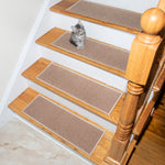 Ottomanson Collection Escalier Carpet Stair Treads, 14 Pack, Beige