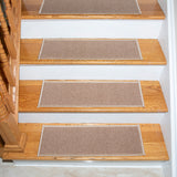 Ottomanson Collection Escalier Carpet Stair Treads, 14 Pack, Beige