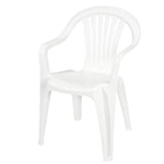 Westerly Easy Care Weather Resistant White Mid Back Patio Stackable Resin Chair (4)