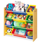Whitmor Kids Storage Collection 12 Bin Organizer Primary