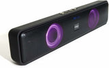 MiLife Portable Bluetooth Speaker with Multi Color LED Lights, Up to 6 Hours of Playtime & FM Radio, Black