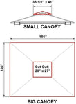 Gray Replacement Gazebo Canopy for 10 x 12 Regency II Patio Gazebo; Easily Update Your Gazebo
