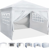 AsterOutdoor 10' x 10' Pop Up Sidewall Canopy Tent - 5 pieces of sidewall with Rolling Storage Bag, White