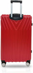 TUCCI Italy Bordo 3 Piece Fashion Spinner Wheel Luggage Suitcase Set - Dark Red