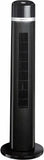Oscillating 3 Speed Tower Fan with Remote, Black