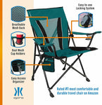 Kijaro XXL Dual Lock Portable Camping Chair - Supports Up to 400lbs - Enjoy The Outdoors in a Versatile Folding Chair, Sports Chair, Outdoor Chair & Lawn Chair
