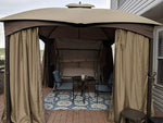 Add Privacy to Your 10 x 12 Gazebo With This Four Pack of Easy to Install Privacy Panel Side Walls Including Snap-on Rings
