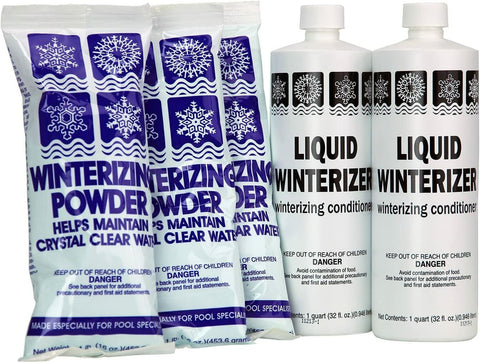 Rx Clear Winter Closing Kit | Non-Chlorine Winterizing Chemicals for Above or In Ground Swimming Pools | Open to a Crystal Clear Pool in The Spring | Up to 30,000 Gallons