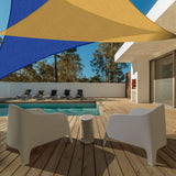 AsterOutdoor Sun Shade Sail Triangle 16' x 16' x 22.64' UV Block Canopy for Patio Backyard Lawn Garden Outdoor Activities, Terra